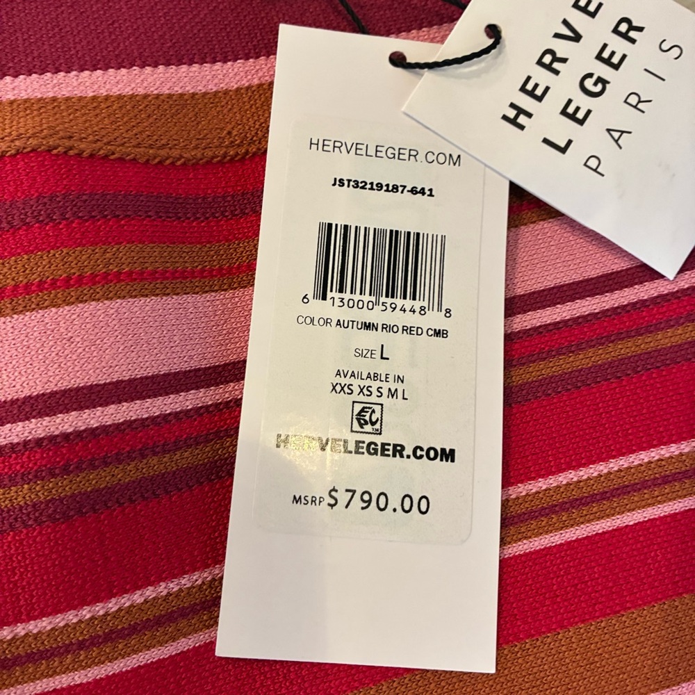 Herve Leger NWT Striped Pencil Skirt - Picture 3 of 9